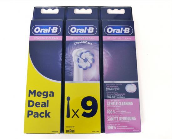 Oral-B Aufsteckbürsten Sensitive Clean 3+3+3 Pack FFS