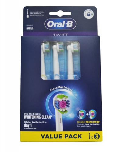 Oral B  EB18RB-3 3D White CleanMaximizer  3 Stück